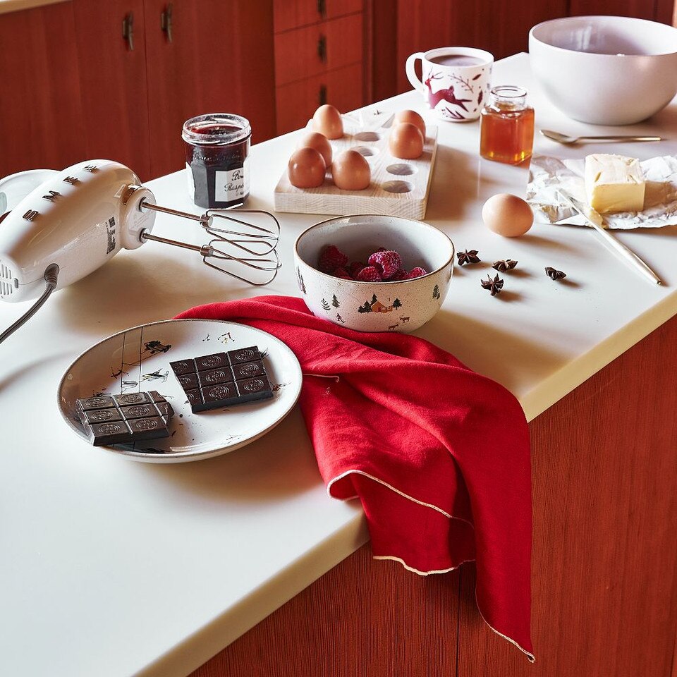 Holiday Skier Dinner Plate West Elm UK